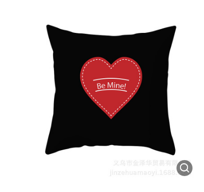 Heart Print Cushion Cover