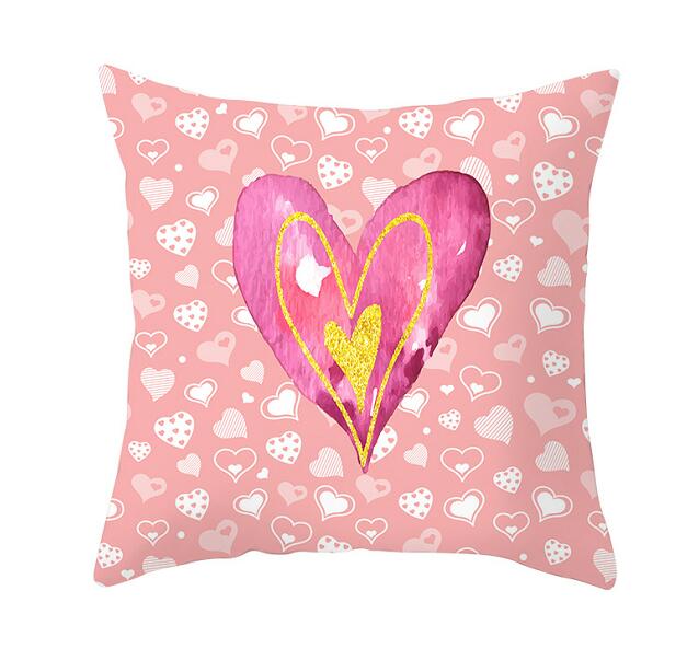 Heart Print Cushion Cover