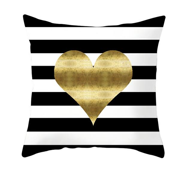 Heart Print Cushion Cover