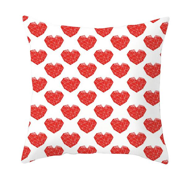 Heart Print Cushion Cover