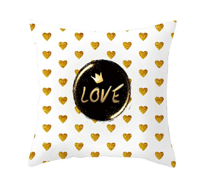 Heart Print Cushion Cover