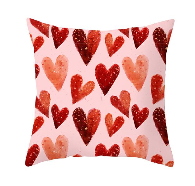 Heart Print Cushion Cover
