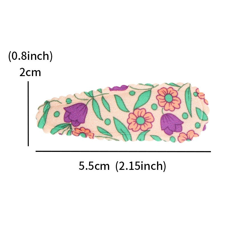 Floral Print Kids' Hair Clips, 10 or 20 Pack