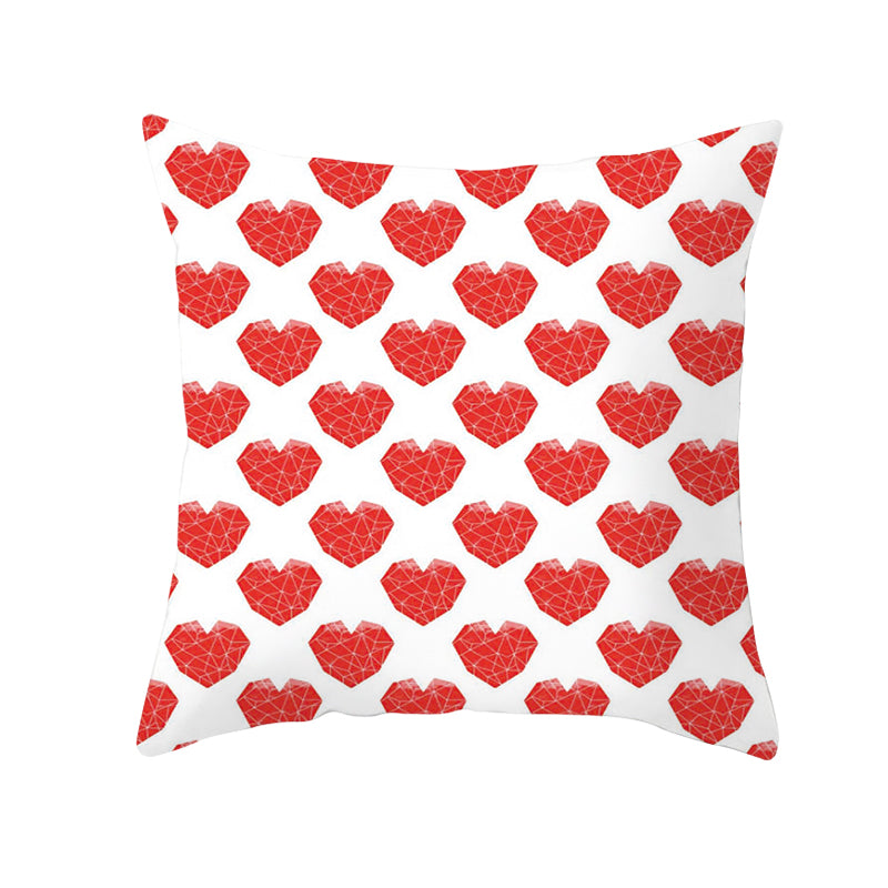 Heart Print Cushion Cover