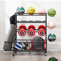 Four-Tier Metal Storage Rack with Wheels