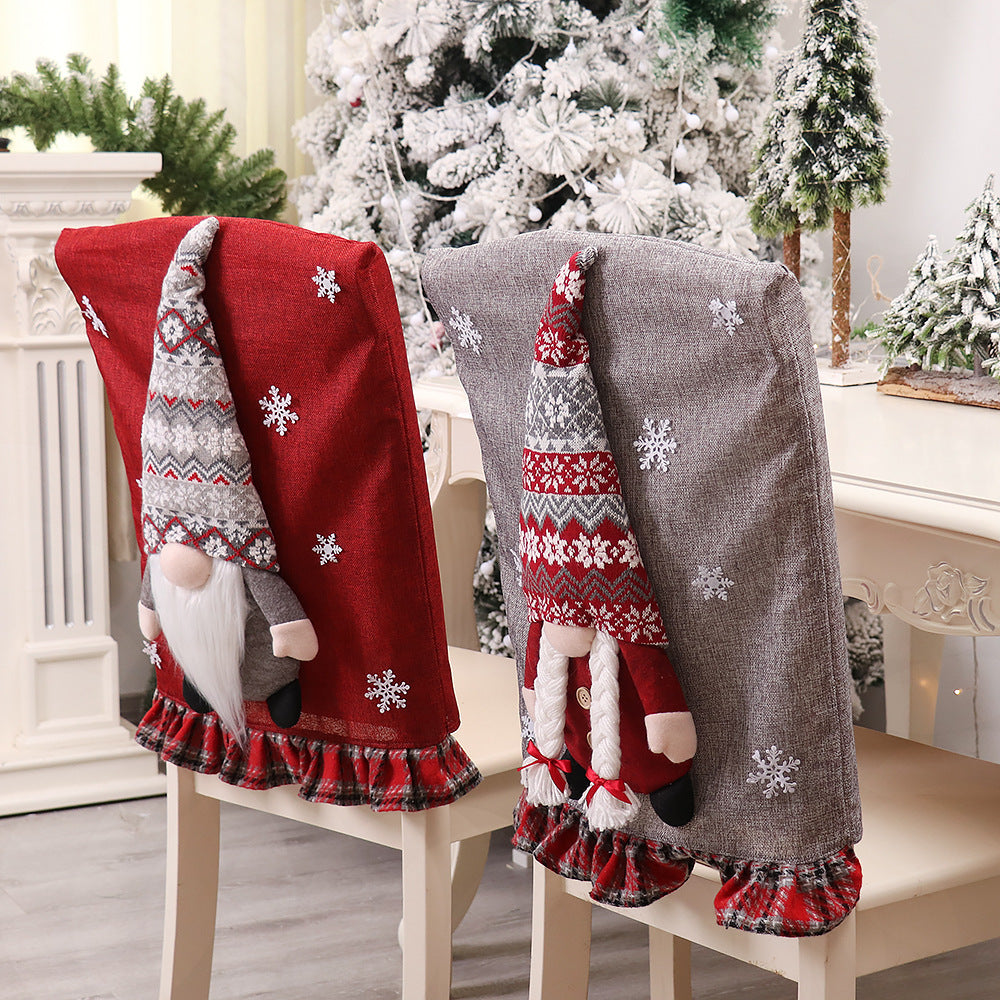 Gnome Print Linen Chair Covers