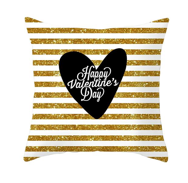 Heart Print Cushion Cover