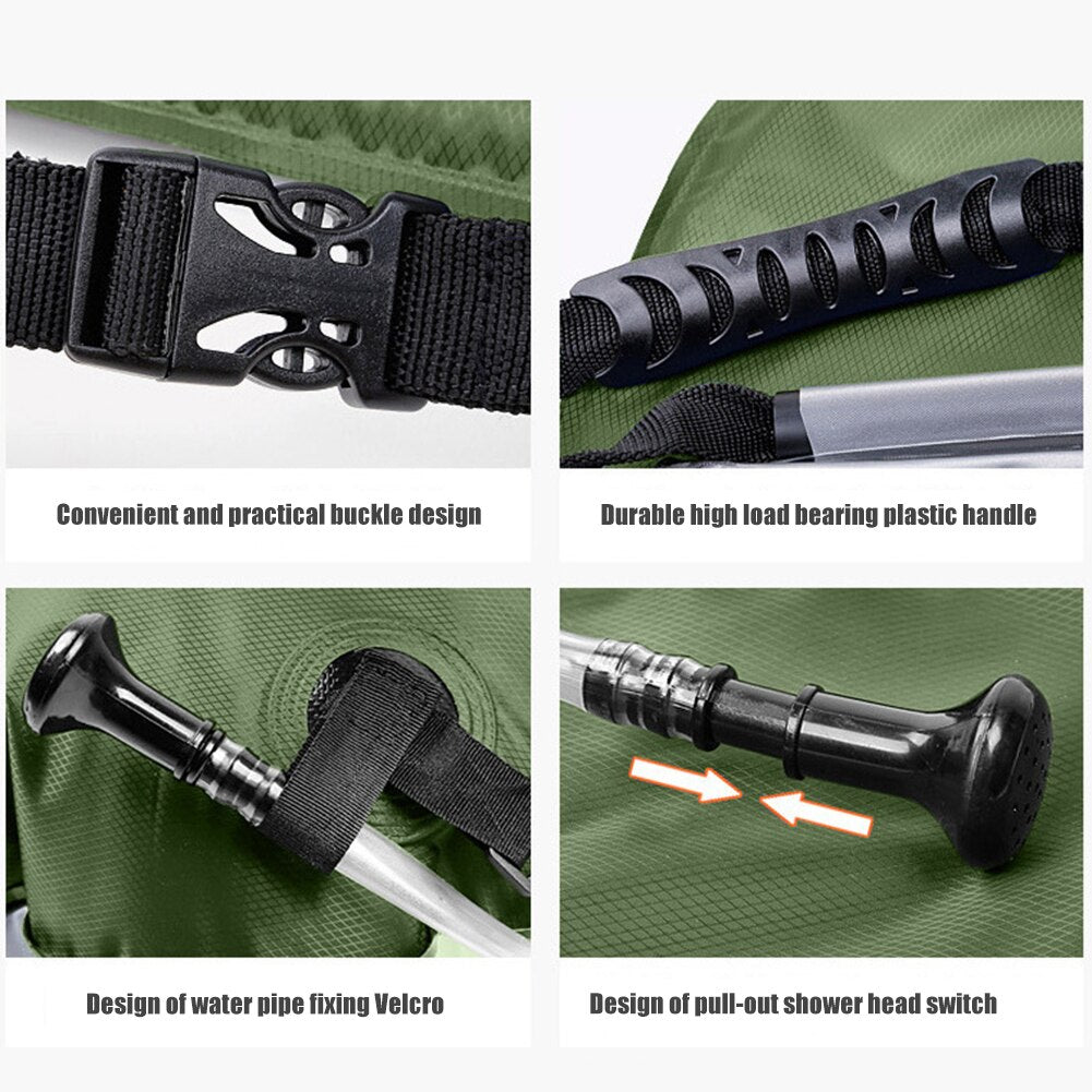 20L Solar-Heated Portable Camping Shower