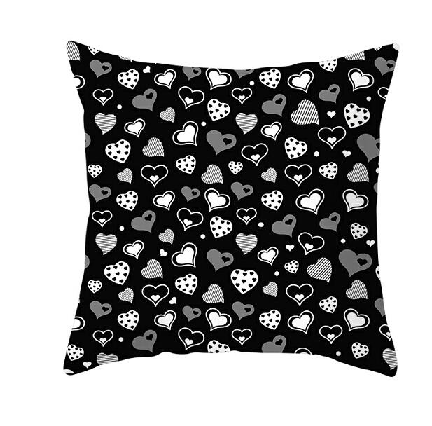 Heart Print Cushion Cover