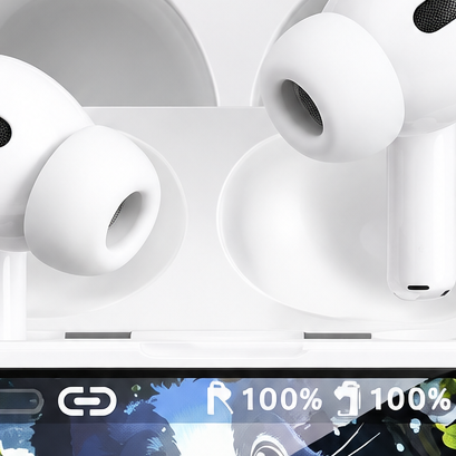 A9Pro Wireless Earbuds with ANC and Colour Display — closeup